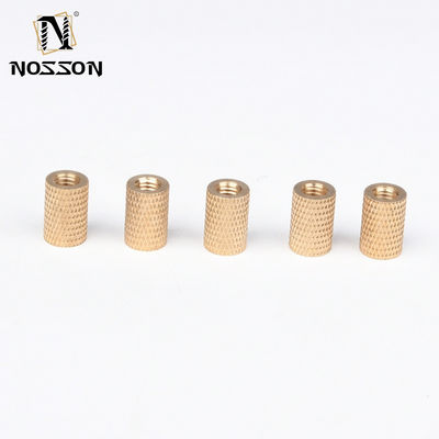 Nut de inserción de latón cromado para juguete y herramienta de plástico patrón reticulado de óxido negro acabado sistema de medición imperial