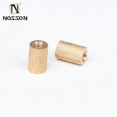 Nut de inserción de latón cromado para juguete y herramienta de plástico patrón reticulado de óxido negro acabado sistema de medición imperial