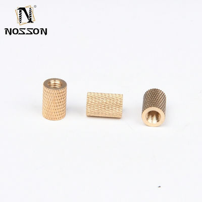 Nut de inserción de latón cromado para juguete y herramienta de plástico patrón reticulado de óxido negro acabado sistema de medición imperial