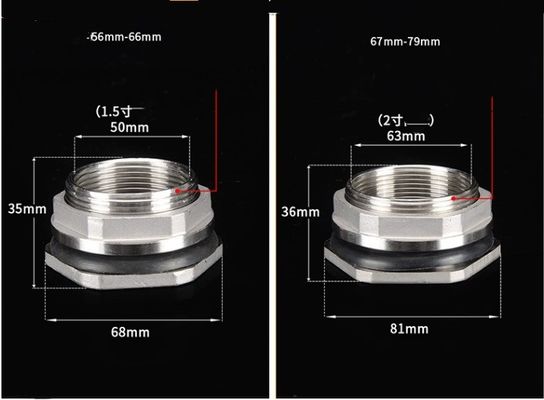 Apoyo personalizado 150lb Acero inoxidable 304 tanque de agua Pared de encaje tipo sin soldadura con NPT hilo y diseño de fundición
