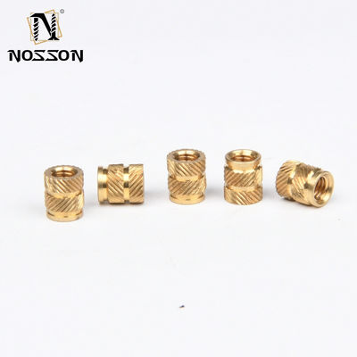 Nut de inserción de latón cromado para juguete y herramienta de plástico patrón reticulado de óxido negro acabado sistema de medición imperial