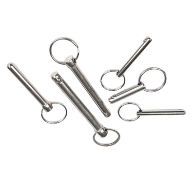 Pin de bola de liberación rápida de acero inoxidable con diseño de pin de resorte duradero y material de acero al carbono resistente a la corrosión