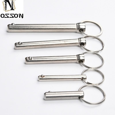 Pin de bola de liberación rápida de acero inoxidable con diseño de pin de resorte duradero y material de acero al carbono resistente a la corrosión