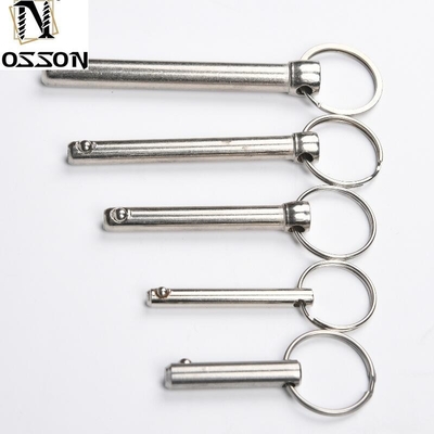 Pin de bola de liberación rápida de acero inoxidable con diseño de pin de resorte duradero y material de acero al carbono resistente a la corrosión