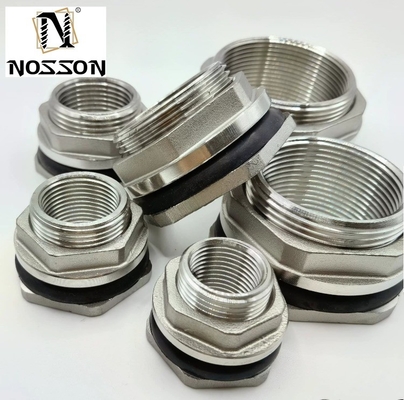 Conector de tanque de agua de cobre con conexión igual de pezones 1/2&quot; 3/4&quot; 1&quot; tubo de latón masculino con llave suelta