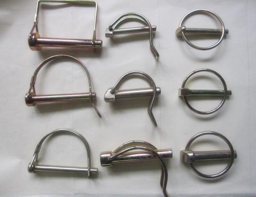 Acero inoxidable 201/304/316 resistente a la corrosión redondo cuadrado de liberación rápida de alambre cerradura pin linch pin con acabado de zinc