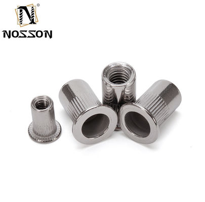 Zinc Revestido con acabado Medias tuercas de remaches hexagonales para el sistema de medición métrico M3 M4 M5 M6 M8 inserciones roscadas de acero inoxidable