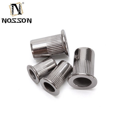 Zinc Revestido con acabado Medias tuercas de remaches hexagonales para el sistema de medición métrico M3 M4 M5 M6 M8 inserciones roscadas de acero inoxidable