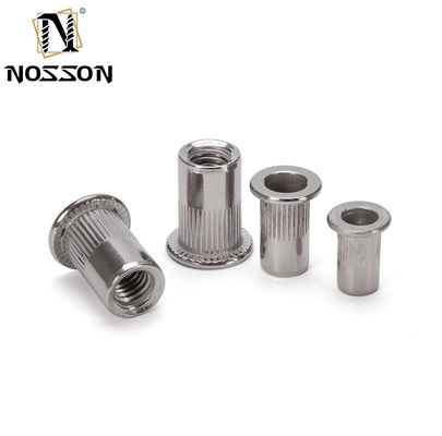 Zinc Revestido con acabado Medias tuercas de remaches hexagonales para el sistema de medición métrico M3 M4 M5 M6 M8 inserciones roscadas de acero inoxidable