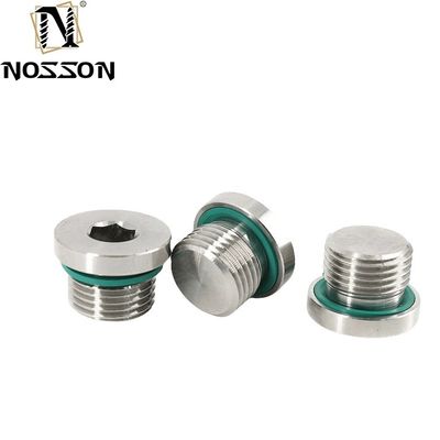 10 mm ALLOY acero inoxidable Hexagonal enchufe de tubería de conexión tornillo Din908 con tratamiento de zinc Protección garantizada por 10-