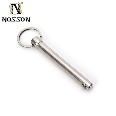 Aeronavegación General Industria Óxido de vapor Nitruro Finish de liberación rápida Pin de bloqueo de bola con anillo Acero inoxidable de precisión personalizado
