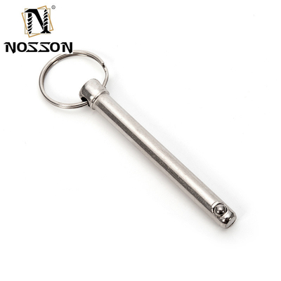 Aeronavegación General Industria Óxido de vapor Nitruro Finish de liberación rápida Pin de bloqueo de bola con anillo Acero inoxidable de precisión personalizado