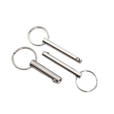 Acero inoxidable de liberación rápida de la bola de bloqueo de la manija de tira Detent Ring Pin con acabado brillante y vida más larga TiCN recubrimiento