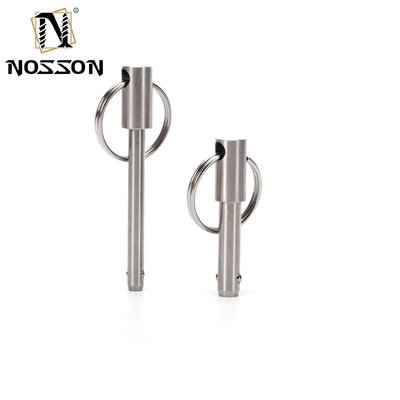 Acero inoxidable de liberación rápida de la bola de bloqueo de la manija de tira Detent Ring Pin con acabado brillante y vida más larga TiCN recubrimiento