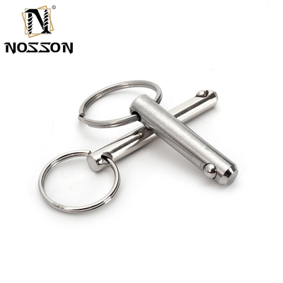 5mm*40mm de acero inoxidable de liberación rápida Pin de bloqueo de bolas Pin de enganche Pin de plata Vida útil más larga TiCN acabado para aplicaciones versátiles