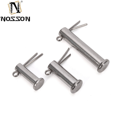 A2 A4 Acero inoxidable de cabeza plana de eje de clavis con agujero para agujas de resorte TiCN resistente a la corrosión