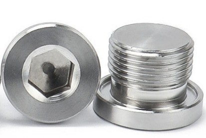 Resistente a la corrosión Industrial 304 de acero inoxidable Hexágono interior cabeza bloqueada cabeza tapada conectores de tubería de metal aceite enchufe