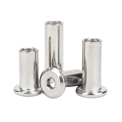 M3 M4 M5 M6 M8 M10 Cerrojos y tuercas de conectores de muebles de acero niquelado con cabeza de toma plana de manguera de barril de tuercas estándar DIN
