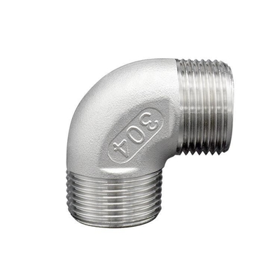 Acero inoxidable de fundición 304/316 Union Codo para el suministro de agua Conector de pezón Material de plomería roscado Instalación de tuberías