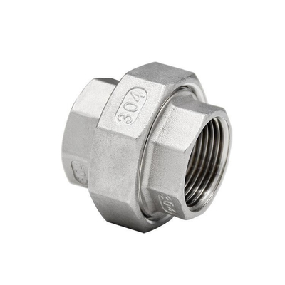 Acero inoxidable de fundición 304/316 Union Codo para el suministro de agua Conector de pezón Material de plomería roscado Instalación de tuberías