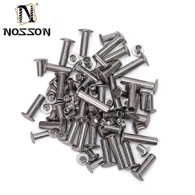 Pantallas de acabado brillante con cabeza plana remaches semi-huecos y semi-tubulares para aluminio y acero inoxidable en la norma ISO