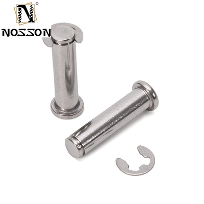 DIN1444 Pinos de clavis estándar sin hilo redondo pin de bloqueo de seguridad de cabeza plana con agujero de clip R en acero inoxidable personalizado