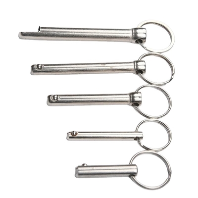 Envío aéreo Pin de retención fuerte de acero inoxidable cilíndrico con anillo de posicionamiento pin de liberación rápida de bloqueo de bola divisoria