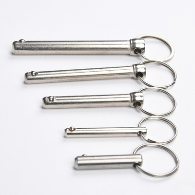 Envío aéreo Pin de retención fuerte de acero inoxidable cilíndrico con anillo de posicionamiento pin de liberación rápida de bloqueo de bola divisoria