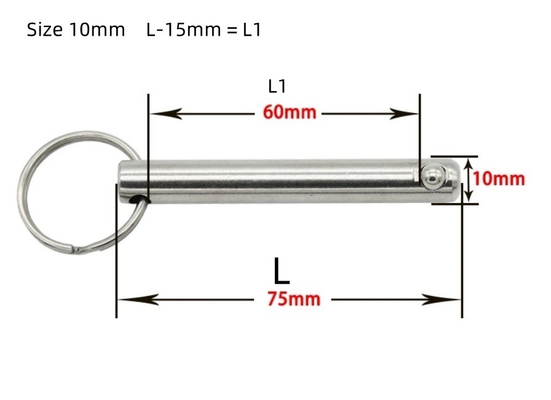 Envío aéreo Pin de retención fuerte de acero inoxidable cilíndrico con anillo de posicionamiento pin de liberación rápida de bloqueo de bola divisoria