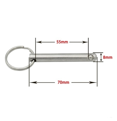 Envío aéreo Pin de retención fuerte de acero inoxidable cilíndrico con anillo de posicionamiento pin de liberación rápida de bloqueo de bola divisoria