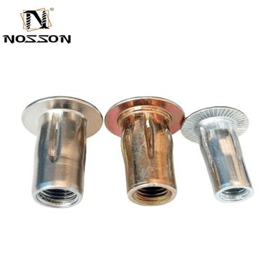 Cuidado de la salud Métrico de acero inoxidable galvanizado de zinc de acero pre-bulbado inserciones roscadas inserciones de cuerpo con ranuras Cross Nut Plus Nut Lanterna Rivet Nut