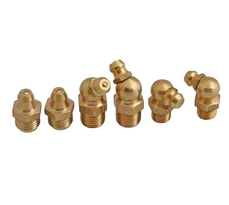 Tamaño personalizado Todos los hilos pezón 6mm 8mm 10mm 12mm 45 90 grados Grasa ajustable para automóviles Reducción de código de cabeza hexagonal