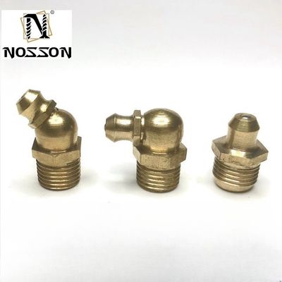 Tamaño personalizado Todos los hilos pezón 6mm 8mm 10mm 12mm 45 90 grados Grasa ajustable para automóviles Reducción de código de cabeza hexagonal