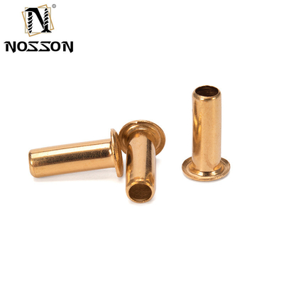 Rivets tubulares huecos de latón de aluminio DIN estándar para juntas fuertes y seguras