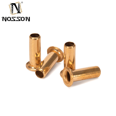 Rivets tubulares huecos de latón de aluminio DIN estándar para juntas fuertes y seguras
