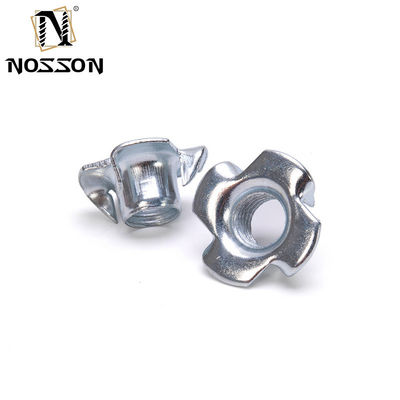 Sistema de medición imperial Acero M6 Cuatro garras Nuez de barril Profundizada ciega Nueces en T para muebles Tee Nueces de inserción roscadas M5