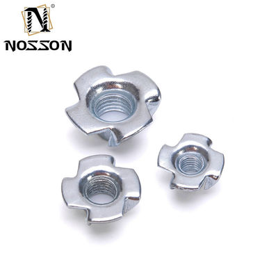 Sistema de medición imperial Acero M6 Cuatro garras Nuez de barril Profundizada ciega Nueces en T para muebles Tee Nueces de inserción roscadas M5