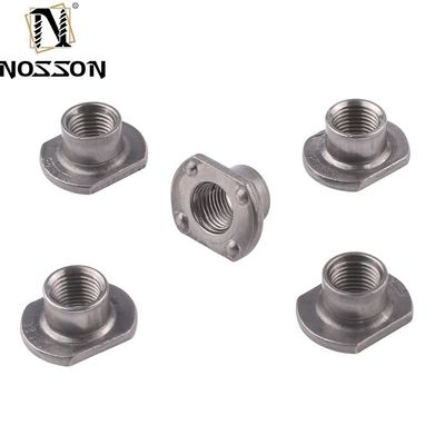 Partes de maquinaria industrial JIS estándar M4 M5 M6 T-Nut de acero al carbono con hoyos de soldadura en punto de nueces en acabado de óxido negro