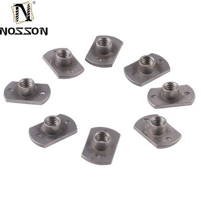 Partes de maquinaria industrial JIS estándar M4 M5 M6 T-Nut de acero al carbono con hoyos de soldadura en punto de nueces en acabado de óxido negro