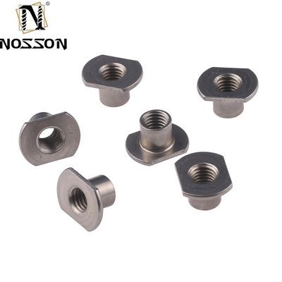 Partes de maquinaria industrial JIS estándar M4 M5 M6 T-Nut de acero al carbono con hoyos de soldadura en punto de nueces en acabado de óxido negro