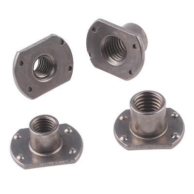 M6 M8 M10 Conector de muebles de acero inoxidable Base redonda plana Barril roscado T Noca de soldadura para aplicaciones de sistemas de petróleo y gas