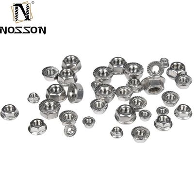 Nucleo de brida de hilo fino de acero al carbono niquelado SS304 DIN6923 M8 M10 M12 para la industria automotriz Proveedor de soluciones