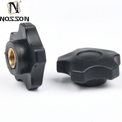 DIN estándar M5 M6 M8 de acero inoxidable de plástico Bakelita perno con tres cabezas de apretamiento manual para medición métrica