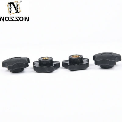 Suministro directo 32 Diamante a través del agujero Nuts de cabeza de pegamento ajuste de tornillo manual Knob Nut núcleo de cobre M4m5m6m8 acero inoxidable