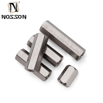Acero inoxidable para minería 201/304/316 Conector hexagonal con rosca M4 M5 M6 M16 Nueces de acoplamiento hexagonales largas DIN6334 3/8&quot;-16 x 1-1/8