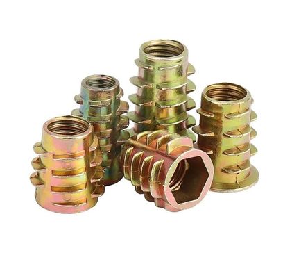 Acero inoxidable 201/304/316 Muebles con rosca de inserción para la reparación de muebles de madera M5 M6 M8 Sistema métrico de medición