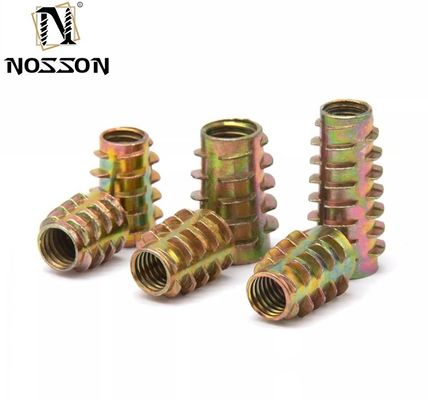 Acero inoxidable 201/304/316 Muebles con rosca de inserción para la reparación de muebles de madera M5 M6 M8 Sistema métrico de medición