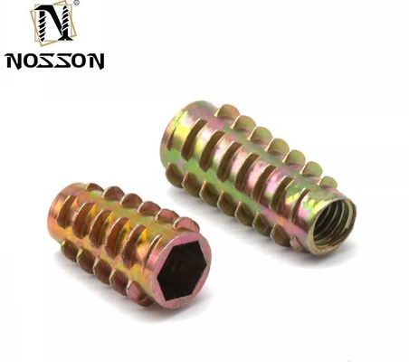 Muebles de acero inoxidable Nut de inserción de madera M5 M6 M8 Insertos roscados para el sistema de medición métrica de madera y la atención médica