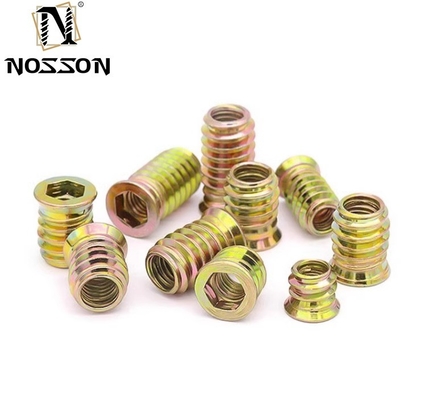 Sistema de medición métrico Color zincado M6 M8 M10 Muebles Madera Nut de inserción para la industria general de la madera