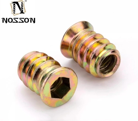 Sistema de medición métrico Color zincado M6 M8 M10 Muebles Madera Nut de inserción para la industria general de la madera